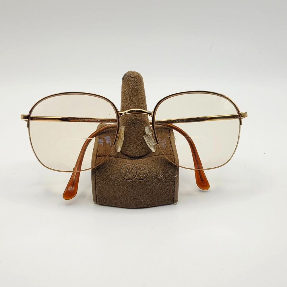Giorgio Armani Vintage 1990's Gold Tone Eye Glass Frames Only 51*20 135